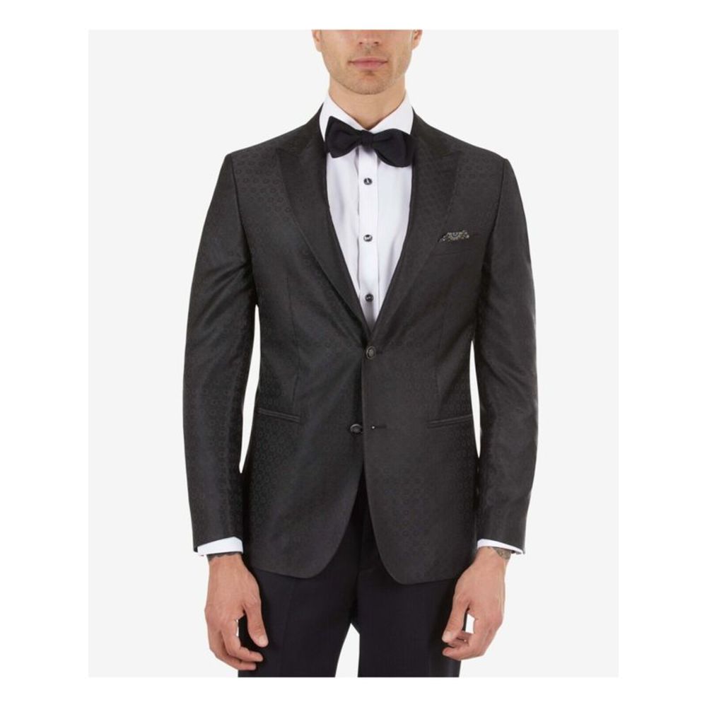 TALLIA Mens Dinner Black Single Breasted, Blazer Jacket 40S
